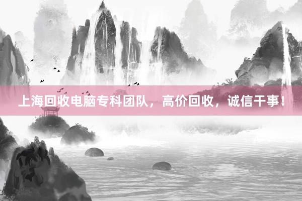 上海回收电脑专科团队，高价回收，诚信干事！
